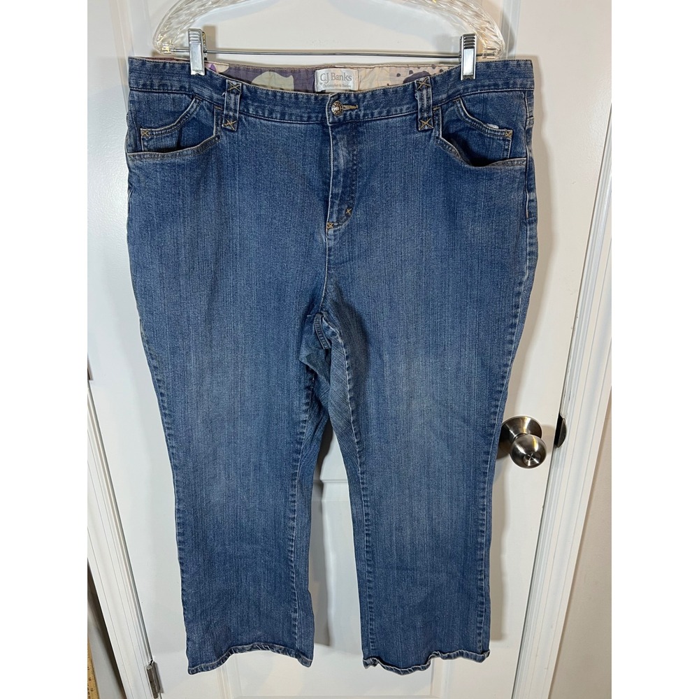 CJ Banks Womens Jeans Stretch Denim Blue‎ 18W